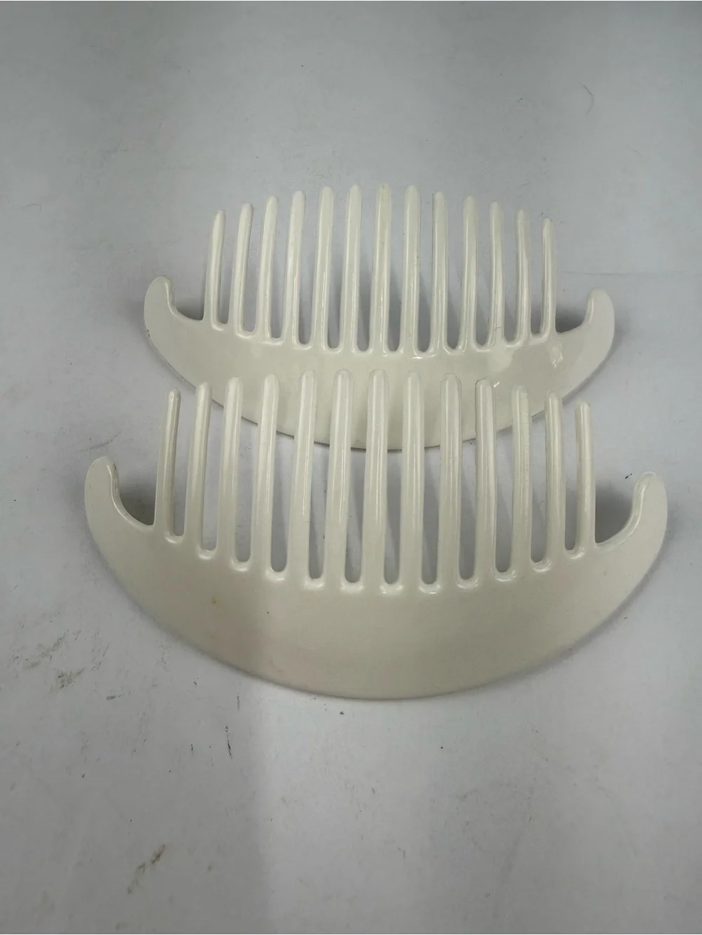 Vintage Goody 80s TZERS Hair Cincher Comb Banana Clip White Small 5